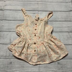 Vince Camuto Cream Floral Tank Top size 6X